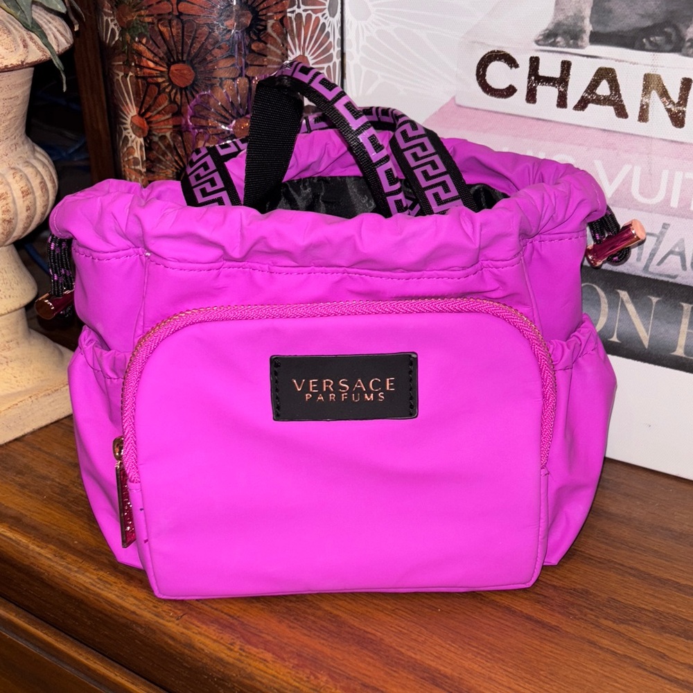 Versace PARFUMS purple tote NWOT